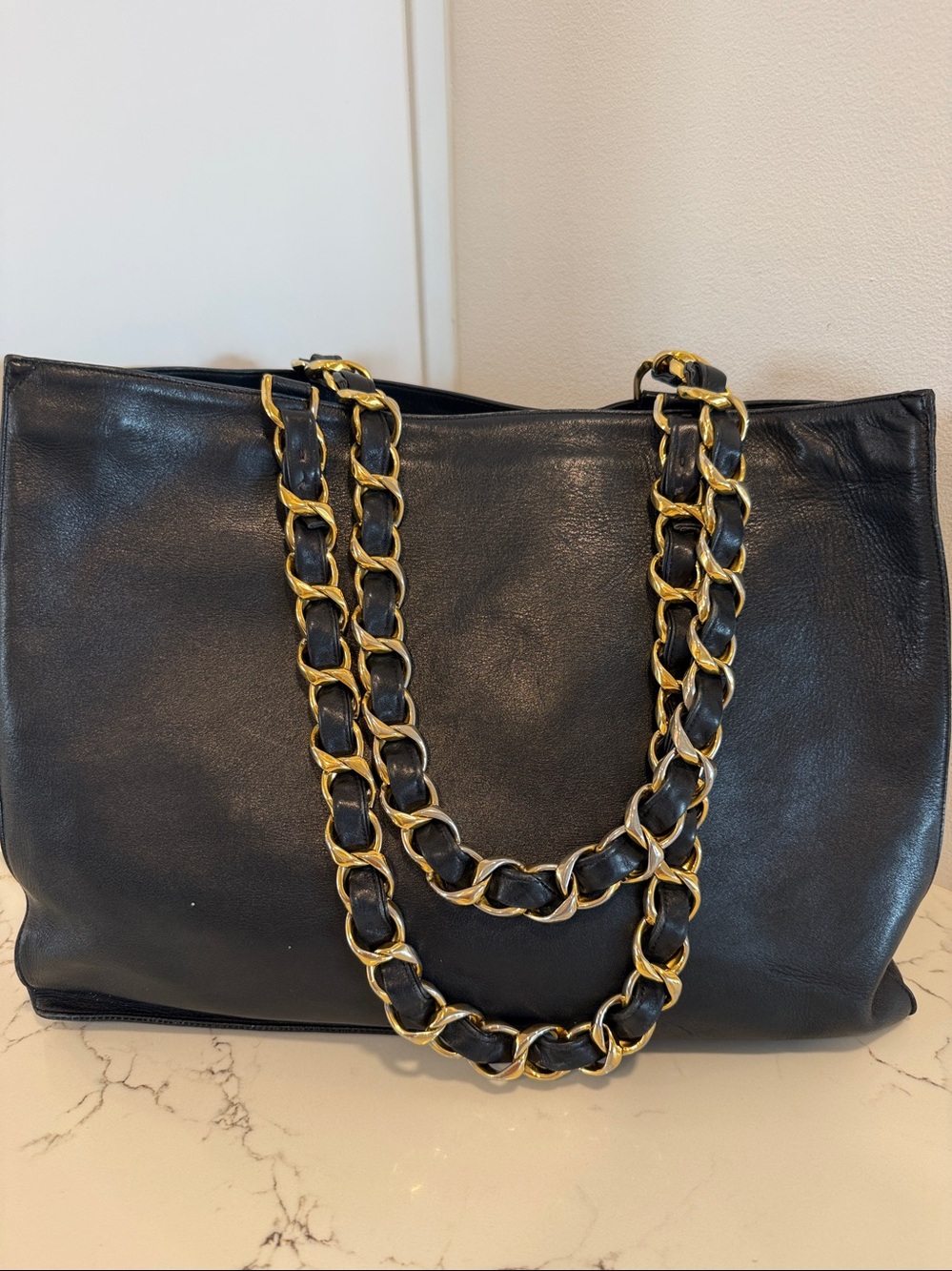 Chanel Black Leather Tote - Picture 3 of 9